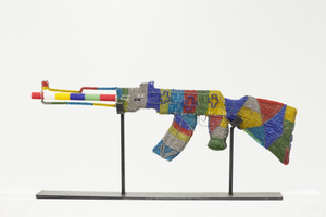 Beaded AK-47 Sculpture (untitled 2)